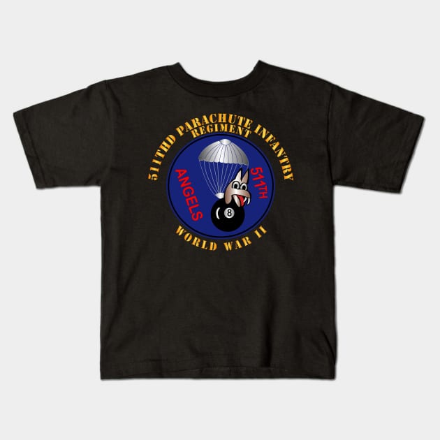 511th PIR 11th Airborne Div - WWII Kids T-Shirt by twix123844